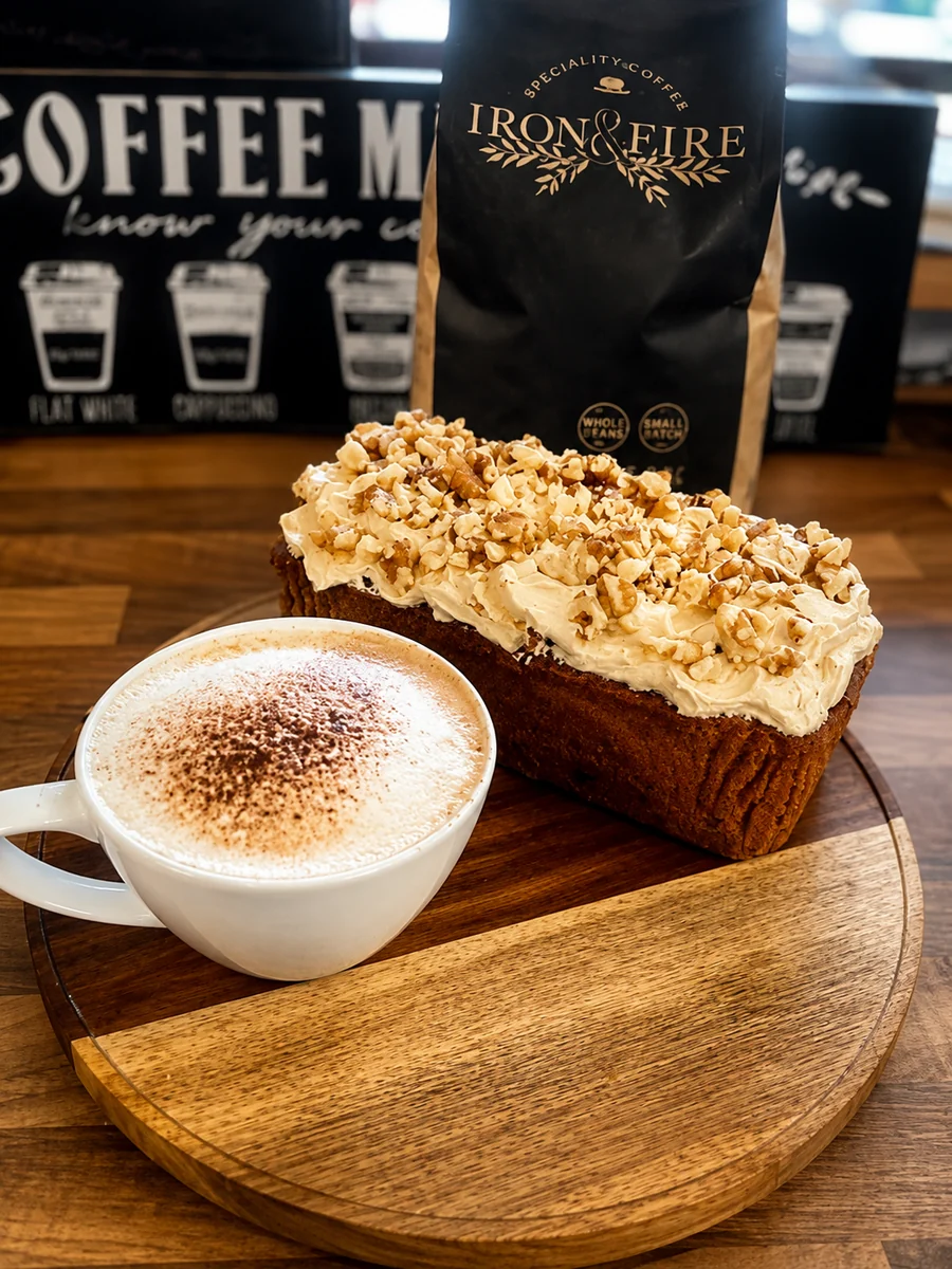 Coffee and cake served together at Cafe in the Park